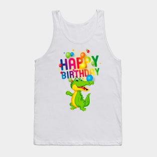 Happy Birthday Graphic Style Tank Top